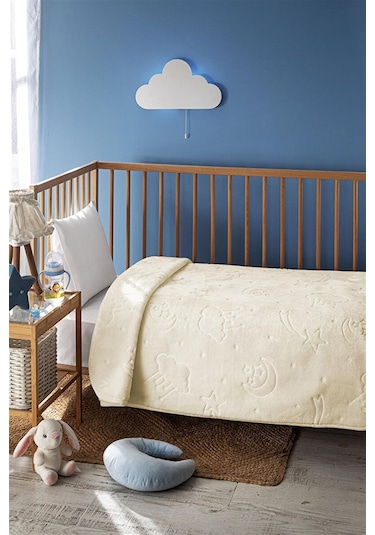 Özdilek Bebe Embos Battaniye 100X120 Krem Çok Renkli