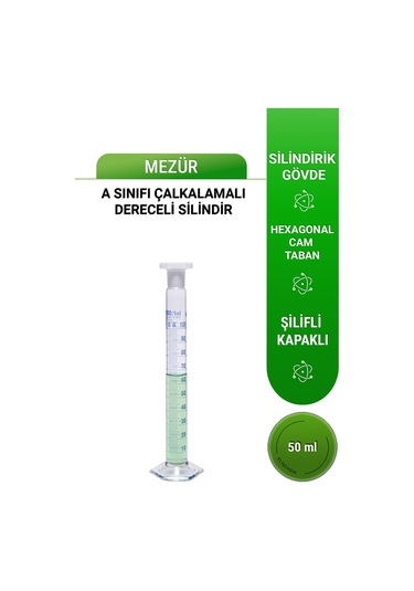 Mezür Çalkalama Şilifli Kapaklı 50 Ml