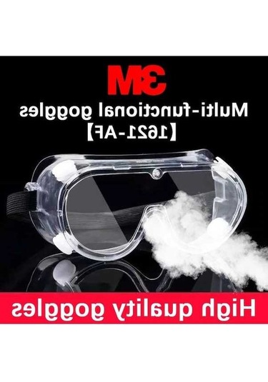 Trendooze 3m 1621 Güvenlik Gözlüğü, Toz Geçirmez Laboratuvar Gözlüğü