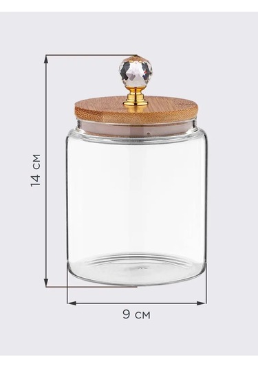 Agness Kristall Kavanoz 450 Ml Cam Kapağı İle Birlikte 151480648
