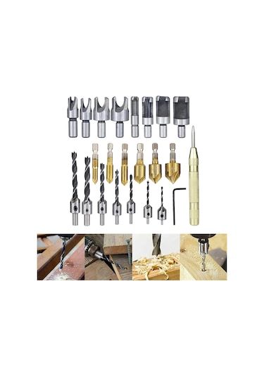 23 Parça Ağaç İşleme Matkap Ucu Takımı