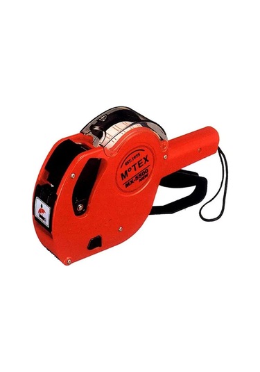 Motex Mx-5500 Etiket Makinesi Fiyatlandırma Etiket Tabancası Yeni Sürüm 8 Hane Kırmızı