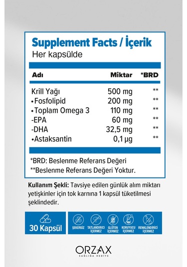 Krill Oil 500 Mg 30 Kapsül