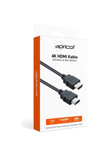 Apricot Ap-hdp1.5 Hdmı To Hdmı 1.5 Metre 4k Kutulu Hdmı Kablo