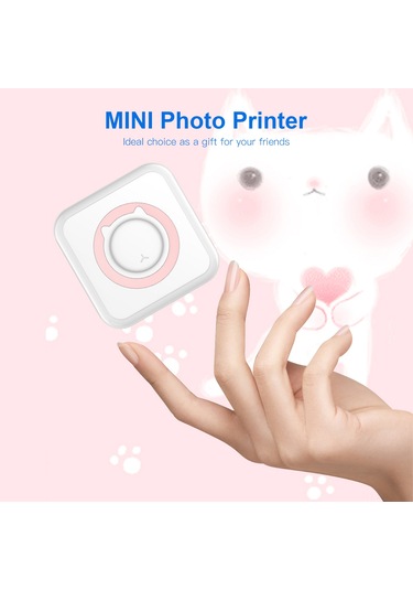 Yunboo Yeşil Mini Isı Yazıcı, 57mm 203dpi, Bluetooth/usb, 1000mah Pil, 6 Isı Kağıdı +5 Yapışkan +3 Renkli Kağıt, Not/resim/yazı Yazdırma