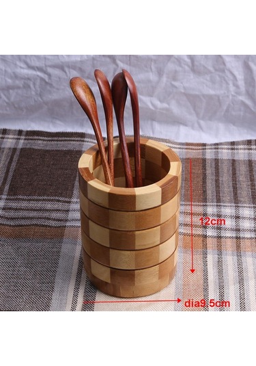 Suntek Doğal Bambu Mutfak Yemek Çubukları Gereçleri Tutucu