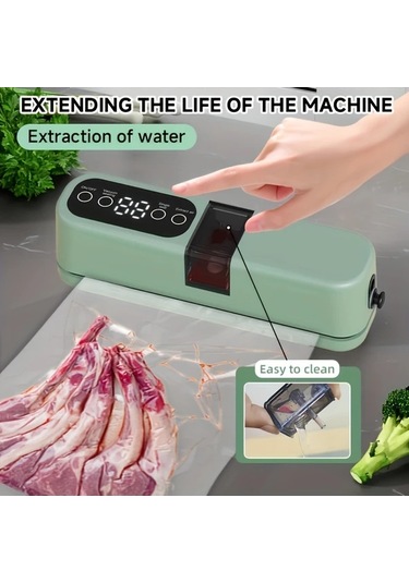 Honeybeeshop Taşınabilir Usb Şarjlı Otomatik Vakumlu Mühürleyici Koyu Mavi 1200mah Kompakt Tasarım Ev Ve Piknik İçin