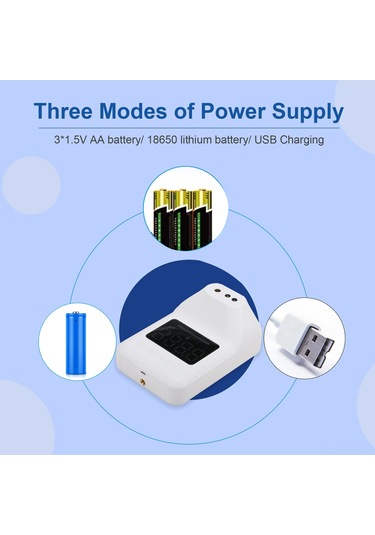 Ruicoo K3x Duvar Montajlı Entegre Isı Ölçer - Dokunmadan Entegre Sıcaklık Ölçümü, 6 Dilli Sesli Bildirim, 3 Renkli Alarm, 50 Kayıt Pil Yok