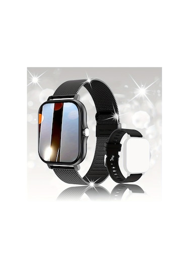 Geeroyoo JZR-GY Nabız Çift Kayışlı Telefon Takipçi Siyah Akıllı Saat (İthalatçı Garantili)