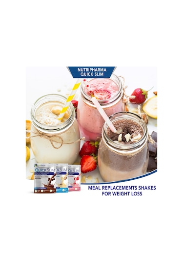 Quick Slim Yüksek Proteinli Öğün Tozu, 30 Öğün Shake + 1 Shaker