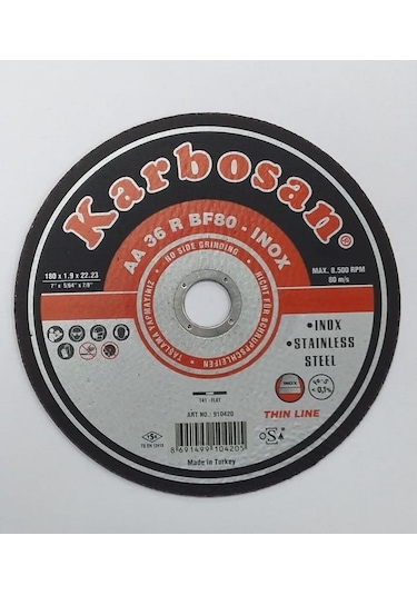 Karbosan Inox Thinline Kesici 180 x 1.9 x 22.23 MM
