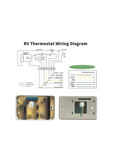 Singree Karavan Termostatı - Dometic Karavanlar İçin Isıtma/soğutma Analog Termostat Yedek Parça