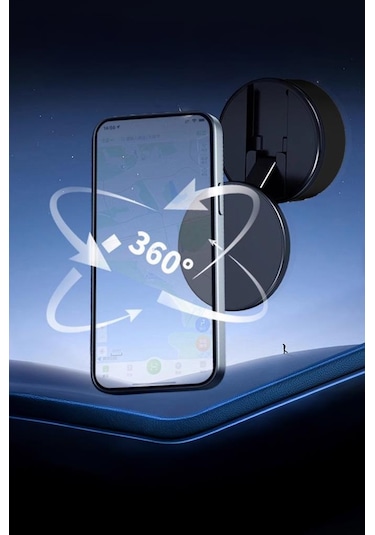 Torima X10q Siyah Manyetik Adsorpsiyon Vakumlu Kompakt Telefonu Tutucu