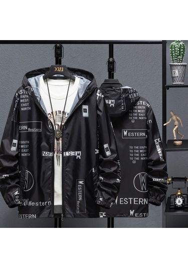 Siyah Maıta İnce Nefes Alabilir Çabuk Kuruyan Ceket Uv Koruma Ceketi S-7xl Siyah