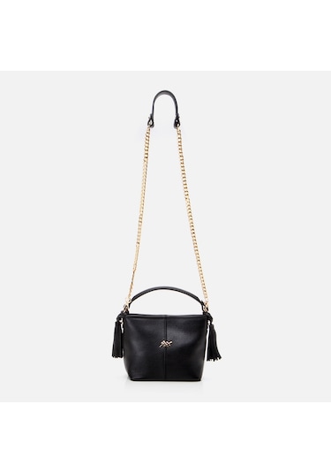 Hotiç Hakiki Deri Siyah Kadın Mini Çapraz Çanta 03cah297040a100 Siyah-black Siyah