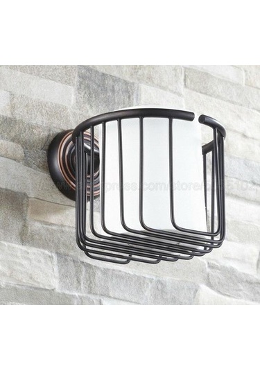 Yağ Ovuşturdu Bronz Havlu Sepeti Tuvalet Avrupa Yuvarlak Rulo Tuvalet Kağıdı Tutucu Doku Tuvalet Aksesuarları Kağıt Tutucular 22 x 13.6 x 11.2 CM