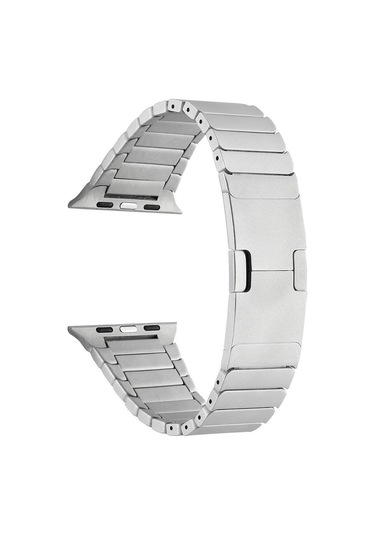 iOs Watch Uyumlu 40mm  Krd-35 Metal Kordon-gri