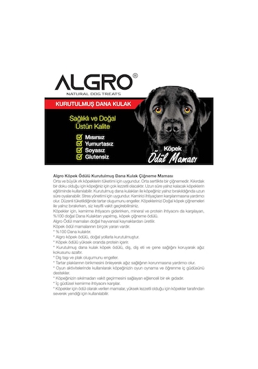 Algro Dana Kulak Çiğneme Ödül Maması 3 x 120 G