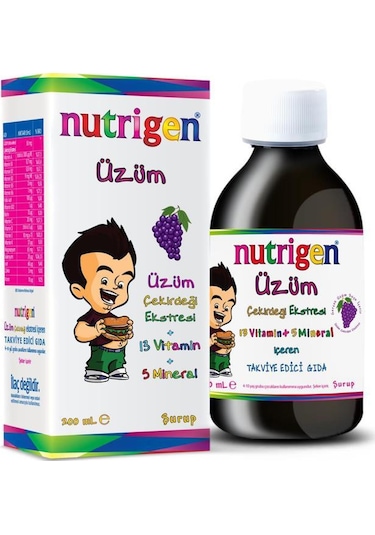 Nutrigen Üzüm Çekirdeği Ekstreli Vitamin Mineral Şurubu 200 ML