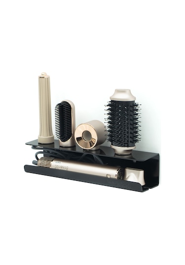 Airwrap Pleksi Düzenleyici, Airwrap Uyumlu Düzenleyici Saç Şekillendirici Standı Banyo Askısı Siyah