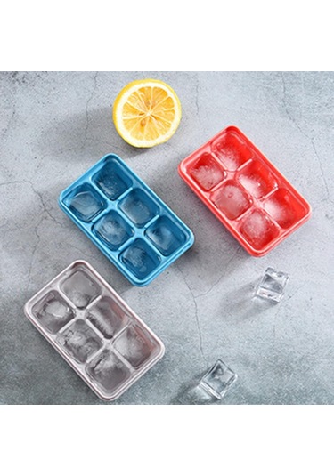 Moveevo Gri Silikon Buzluk 6 Bölmeli Kapaklı - Yemek Dereceli, Bpa-ızdır, Kolay Çıkarım, Ev/bar/ Mutfak Kullanıma Uygun Çok Renkli