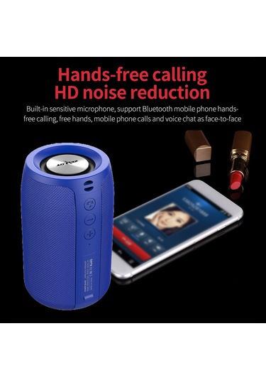 Ximistore9 S32 Mavi Bluetooth Hoparlör: Tws Eşleştirme, Gürültü Engelleme,免提 Konuşma, Su Geçirmez, Dış Mekan İçin 5w Stereo Bass Ses