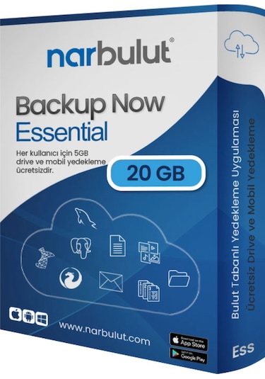 Narbulut Backup Now 20gb Essential Edition - 1 Year Of Basic Support İs İncluded.