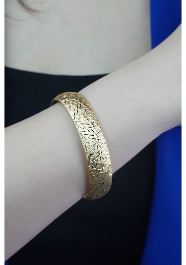 22 Ayar Altın İşçiliksiz Camkırığı Bilezik 15 Gr