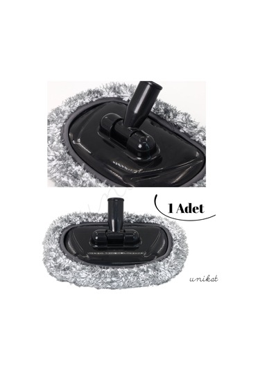 Yedek Başlık 1 Adet - Unikat Özel Teleskopik Saplı İnce Tüylü Araç Temizlik Mop 1 Adet