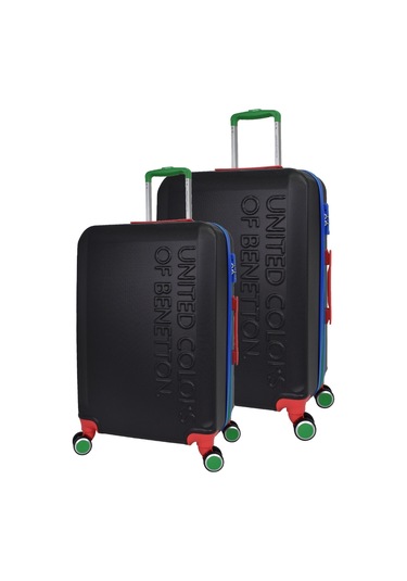 United Colors Of Benetton Lüx Abs 2'li Valiz Seti Büyük Boy - Orta Boy Siyah Bnt600 Siyah