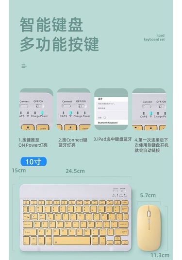 Prestigegoods Çift Modlu Şarj Edilebilir Bluetooth + Usb Kablosuz Optik Mouse, Taşınabilir, Gürültüsüz, Uyumlu Bilgisayar Faresi Diğer