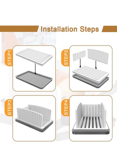 Gajeena Ev İçi Ekmek Dilimleyici: Ayarlanabilir Genişlik, Kırıntı Tablası İle Ev Yapımı Ekmek, Bagel, Kek İçin Tam Altına Kadar Düzenli Dilimler Beyaz