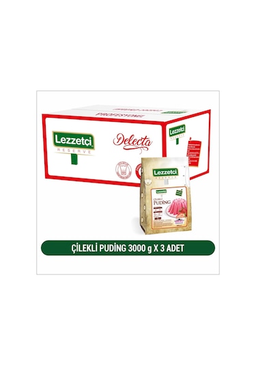 Lezzetçi Çilekli Puding 3 x 3 KG