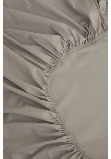 Karaca Home Basic %100 Pamuk King Kişilik Lastikli Çarşaf Gri