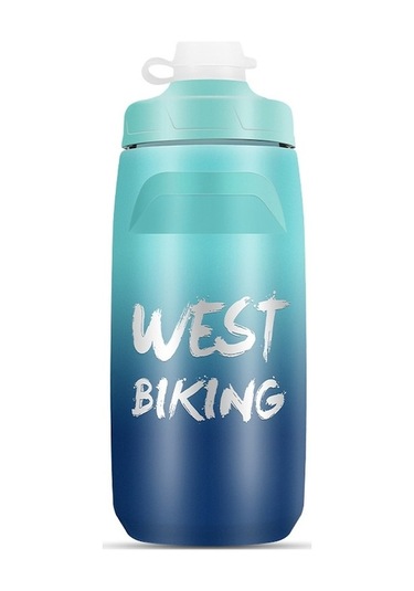Rogfer Batı Bisiklet 620ml Bisiklet Su Şişesi Taşınabilir Açık Bisiklet Su Bardağı, Renk: Mavi Degrade Diğer Diğer