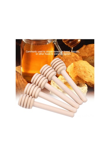 Yaozixa 24 Adet 8cm Ahşap Bal Kaşığası - Doğal Malzeme, Gıda Grubu, Bal/siro/sikma Kolay Dağıtım, Mutfak Gereci