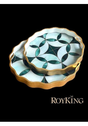 Roy Kıng 2 Li Oval Tepsi 44 36/38 31 Cm