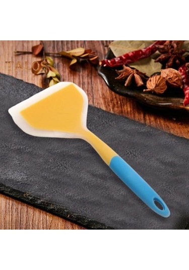 Siyah Mutfak Spatula Kullanışlı Silikon Spatula Isıya Dayanıklı Yapışmaz Pişirme Spatula Asılı Delikli Ev Tedarik