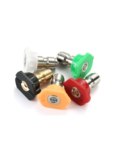 Youmex 5'li Basınçlı Yıkama Nozul Seti - 0,15,25,40 Derece + Köpük Nozulu - Hızlı Bağlantı