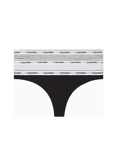 Thong 3pk Underwear Bottoms Külot-9123 Black/whıte/grey Heather