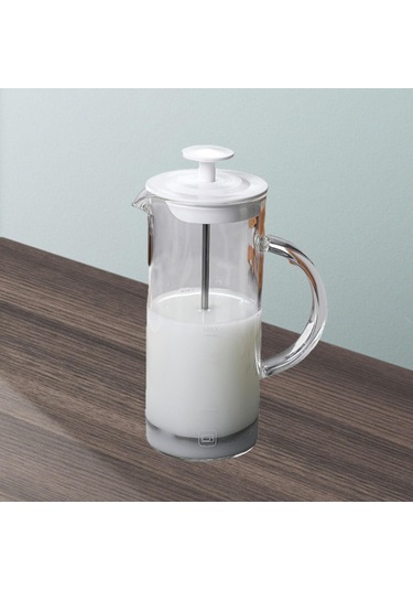 Homyl Fransız Basın Kahve Makinesi Dayanıklı Cam Ev Beyaz Beyaz