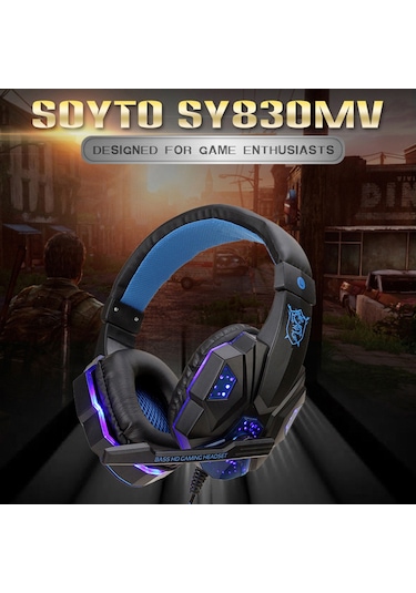 Tenfowee "sy830mv Profesyonel Oyun Kulaklığı - Mikrofonlu, 40mm Hoparlör, Usb Ve Aux Bağlantı, Pc İçin"