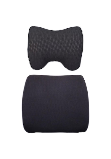 Viscofoam Araç Içi Visco Boyun Destek Ve Bel Destek Yastığı Gri Visco Yastık