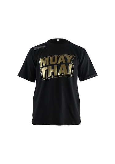 Dragondo Tx8524 Muaythai Tişört God Baskılı Muay Thai Tişörtü Siyah