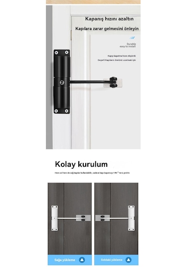 Harborstore Alüminyum Alaşımlı Tampon Otomatik Kapı Kapatıcı - Beyaz - Wr0709205