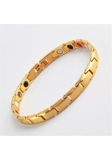 Moveevo Bayanlar İçin Sağlıklı Kullanimlı Manyetik Bileklik - Gümüş Renkli Magnetik Bilezik - Kolye Aksesuarı EP87