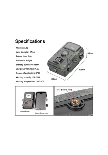Maoyaya -16mp 1080p Gündüz/gece Kamera, Kamuflajlı Kamera, Yüksek Kalite Video Kamuflaj