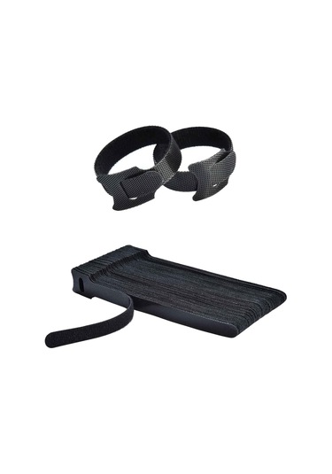 50 Adet Çizikli Kablo Bağı, Kablo Bağlamak İçin Kolay Kesilebilen Yeniden Kullanılabilir Kablo Yönetim Bağları, Siyah, 150mmx12mm