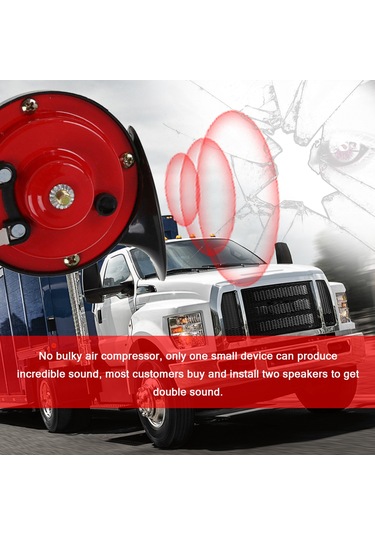 Honmex 24v Araba Motor Süpürge Horni, Yüksek Alçak Tonlu, Su Geçirmez, 220db Gürültü, Çiftli Metal Abs Kontrüksiyon