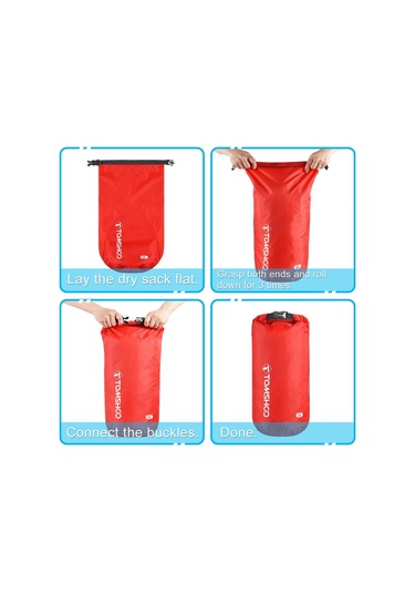 Tomshoo Su Geçirmez Kuru Çuval 5'li Paket Açık Hava Kampı İçin Hafif Su Geçirmez Depolama Kuru Çantalar 3l & 5l & 8l Çok Renkli